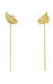 Gold wing earrings , J04301-02