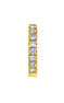 Pendiente individual aro pequeño de oro amarillo de 18kt con diamantes de 0,032cts, J04152-02-H