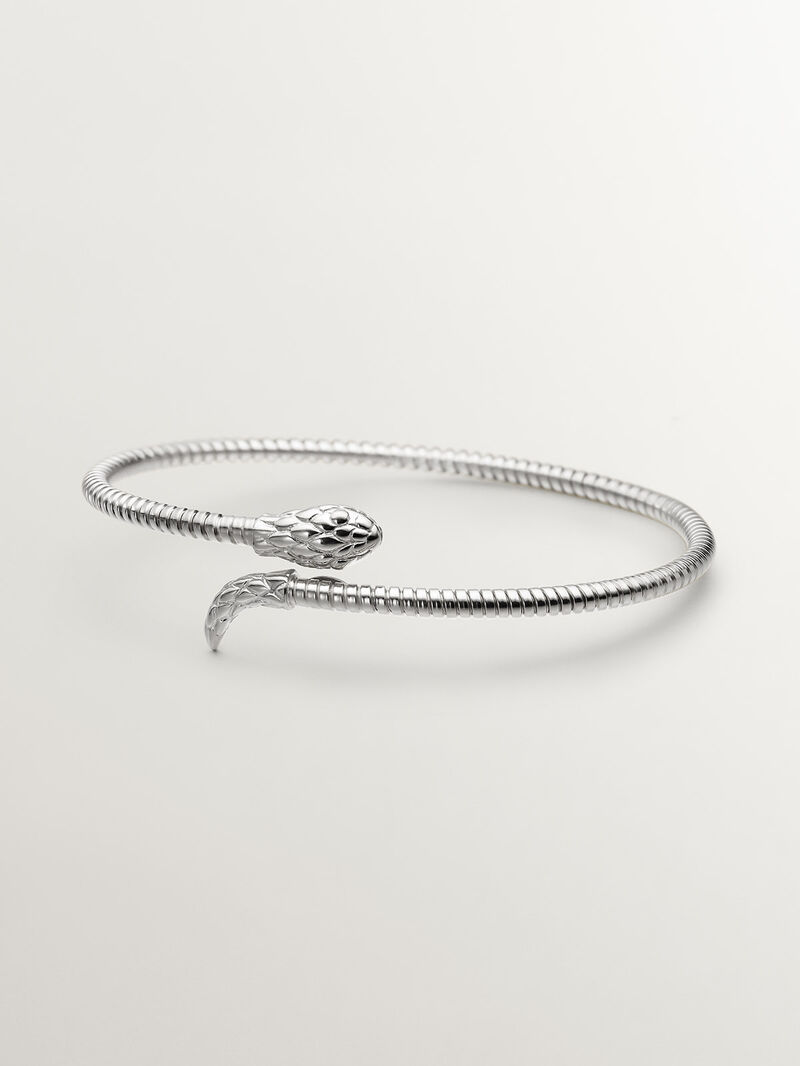 925 Silver snake-shaped bracelet image number 2