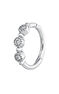 Boucle d'oreille piercing trois diamants or blanc 0,042 ct , J03914-01-H