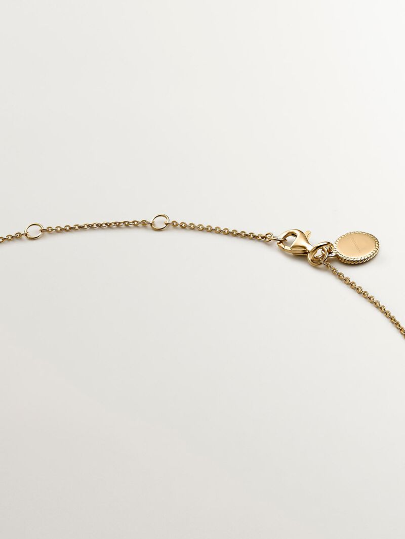 925 Silver pendant bathed in 18K yellow gold with pink rhodolites and purple amethysts. image number 6