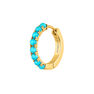 9kt gold turquoise hoop earring, J04695-02-TQ-H