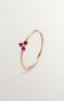 Ring clover ruby rose gold , J04066-03-RU