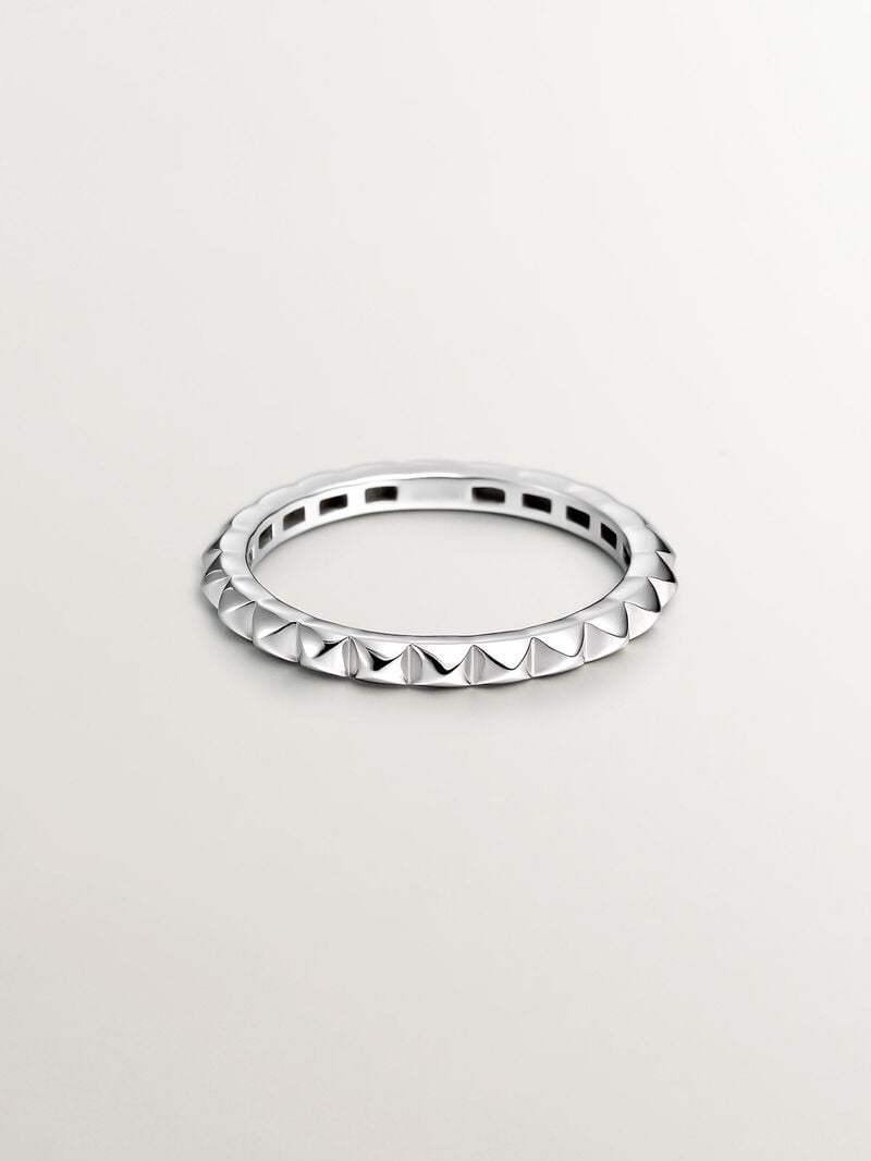 9K Yellow Gold Studded Ring image number 2