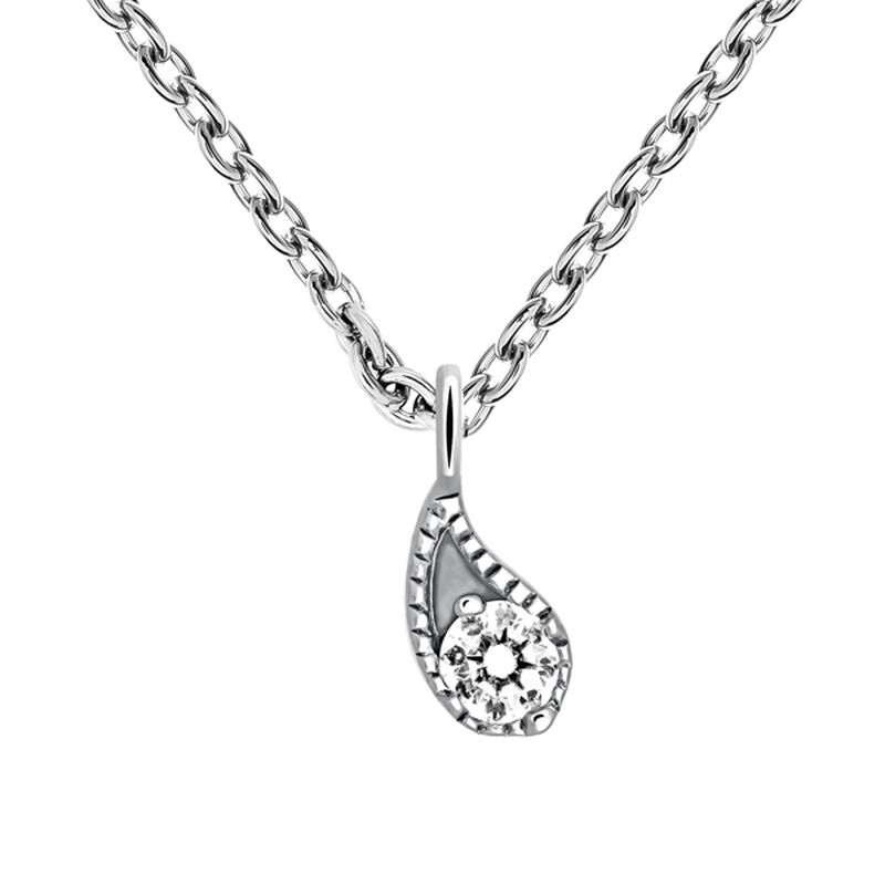 White gold diamond necklace 0.061 ct , J03397-01, mainproduct