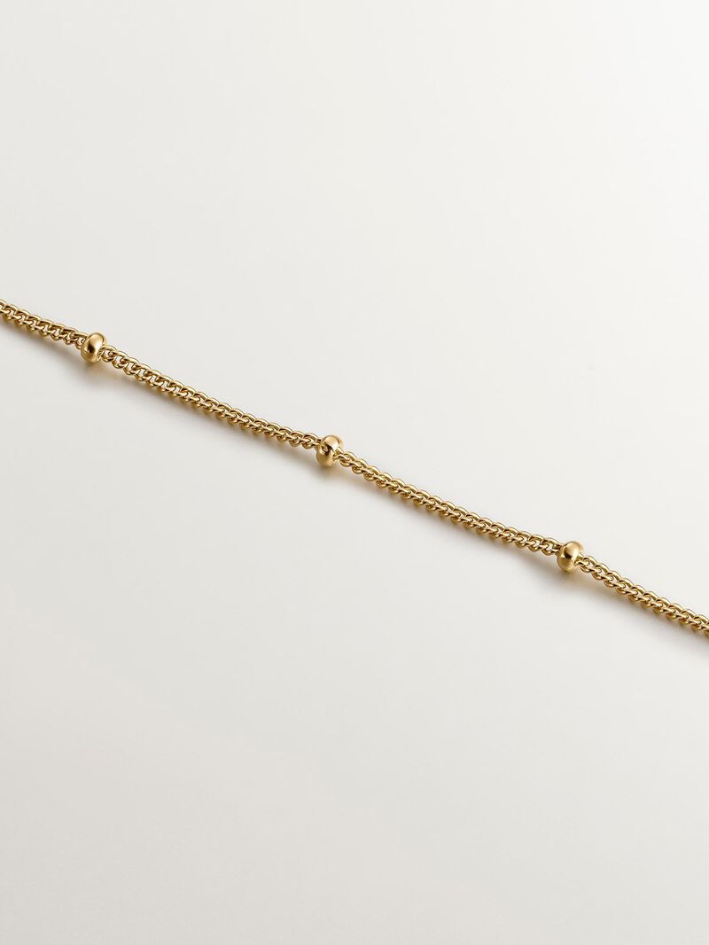 925 Silver pendant bathed in 18K yellow gold with a moon and white topazes. image number 4