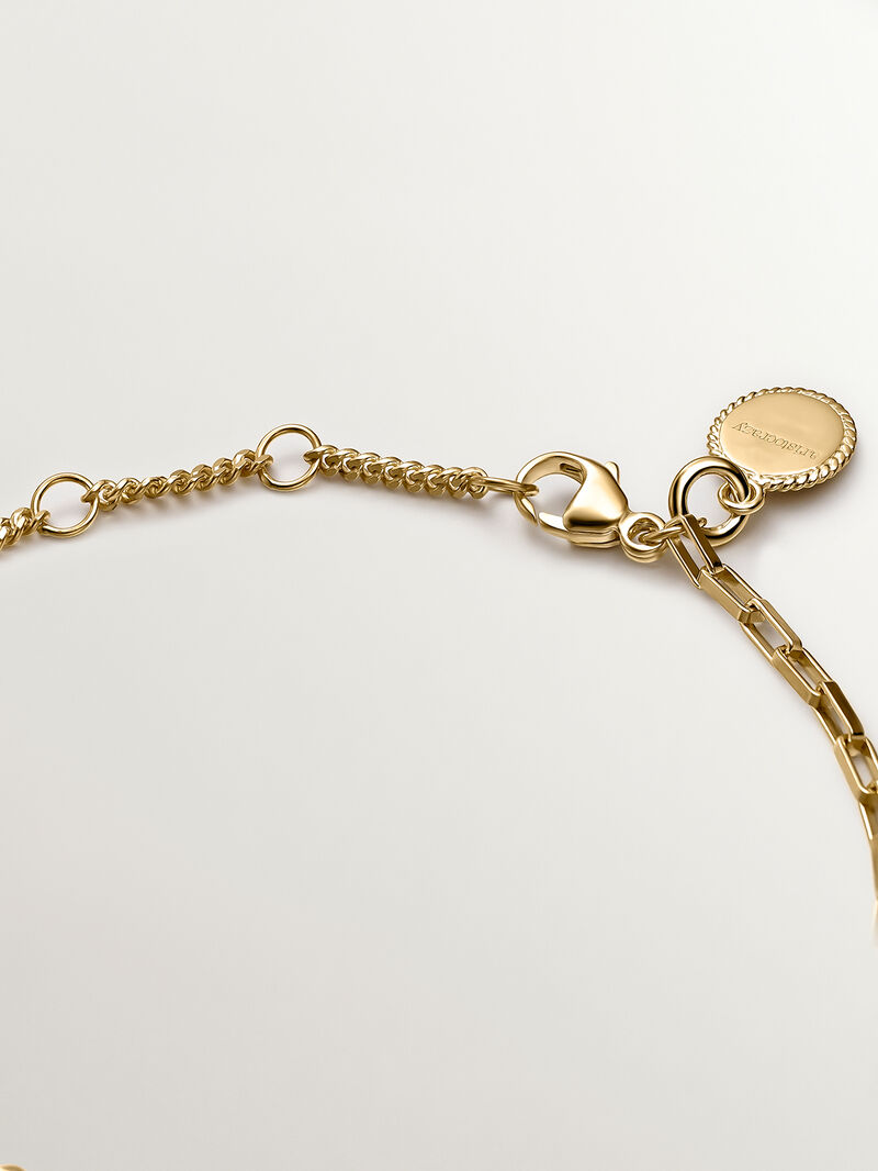 925 Silver bracelet and 925 silver coated in 18K yellow gold. image number 7