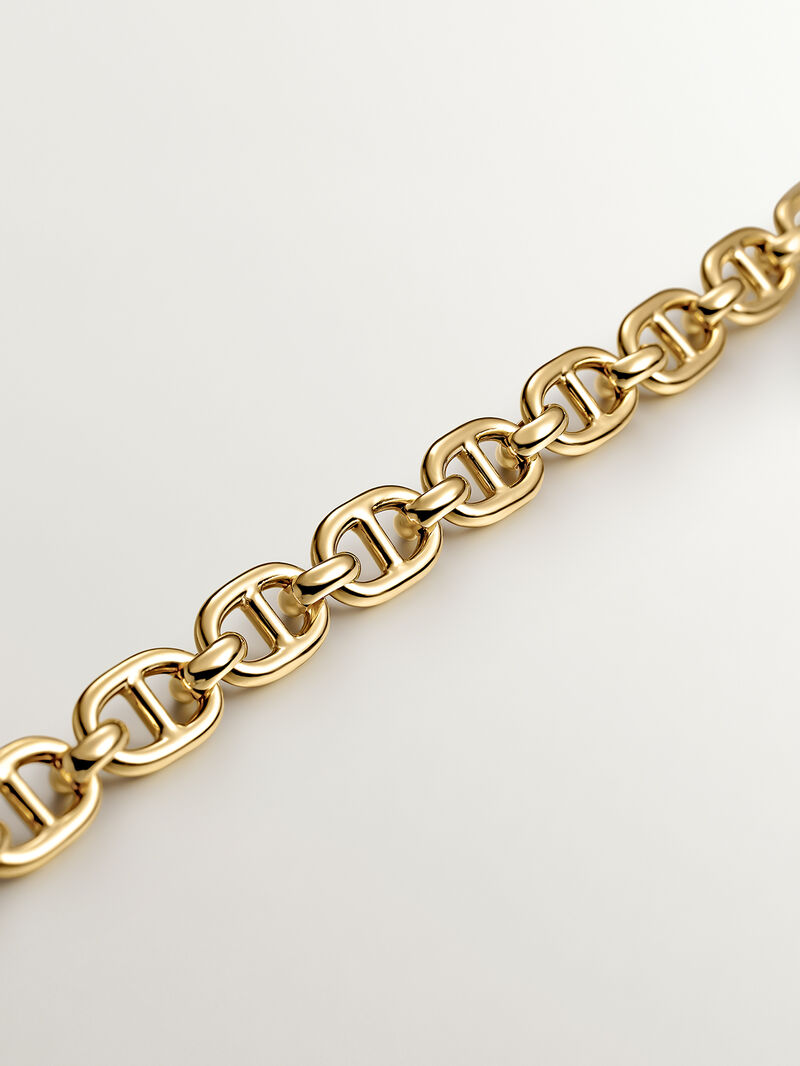 925 Silver Curb Link Chain coated in 18K Yellow Gold image number 2