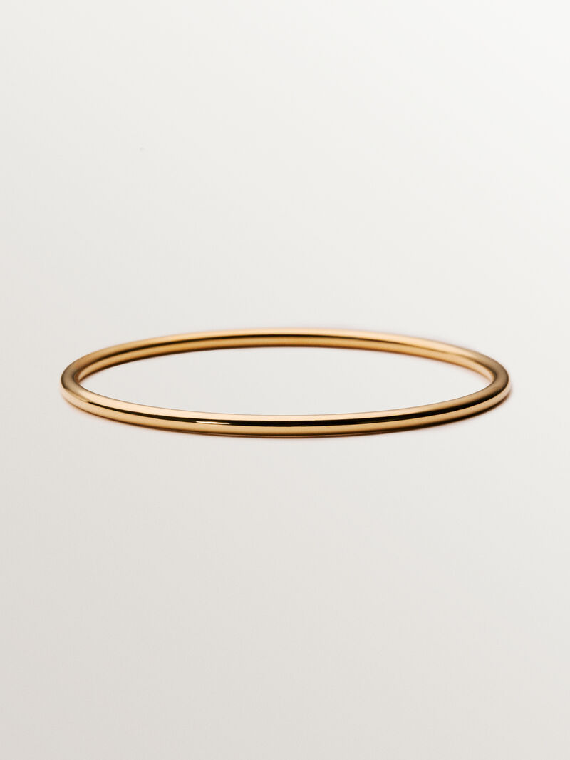 Rigid weekly style bracelet in 18K yellow gold plated 925 silver. image number 2