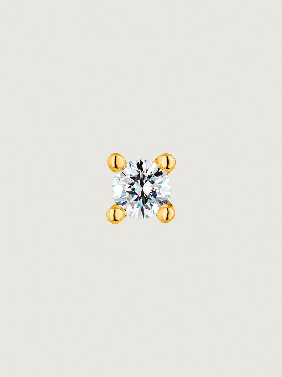 Boucle d’oreille solitaire diamant 0,05 ct or , J00887-02-05-H, hi-res