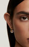 Gold plated silver amethyst earrings , J04752-02-AM