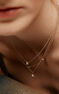 White gold diamond necklace 0.061 ct , J03397-01