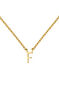 Gold Initial F necklace , J04382-02-F