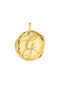 Gold-plated silver G initial medallion charm  , J04641-02-G