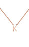 Collar inicial K oro rosa 9 kt , J04382-03-K