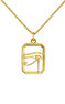 Gold-plated silver Eye of Horus charm necklace , J04859-02