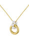Collar motivo perlas plata recubierta oro , J04727-02-WP