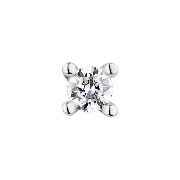 Pendiente solitario diamante 0,07 ct oro blanco , J00887-01-07-H,hi-res
