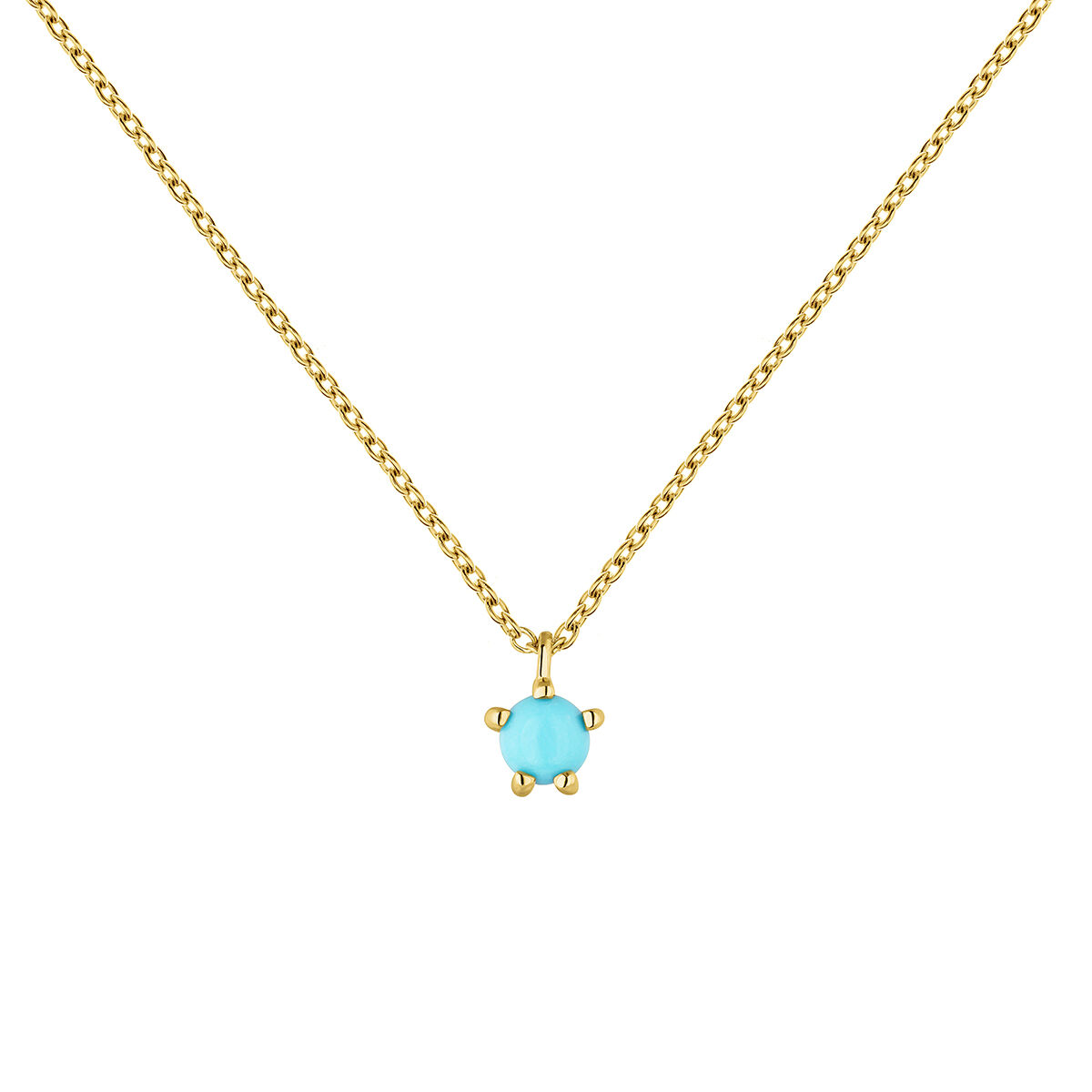 Collier turquoise or 9 ct , J04708-02-TQ, hi-res