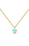 9kt gold turquoise necklace , J04708-02-TQ