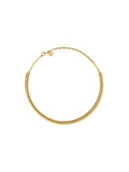 Cable choker in 18k yellow gold-plated silver, J05044-02,hi-res