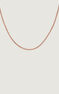Cadena simple de plata bañada en oro rosa de 18kt, J03434-03