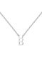 Collar inicial B oro blanco 9 kt , J04382-01-B