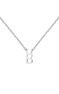 White gold Initial B necklace , J04382-01-B