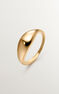 Convex ring in 18kt yellow gold-plated silver, J05220-02
