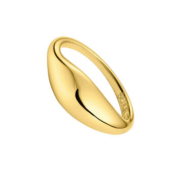 Convex ring in 18kt yellow gold-plated silver, J05220-02,hi-res