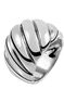 Large silver cabled ring , J01439-01
