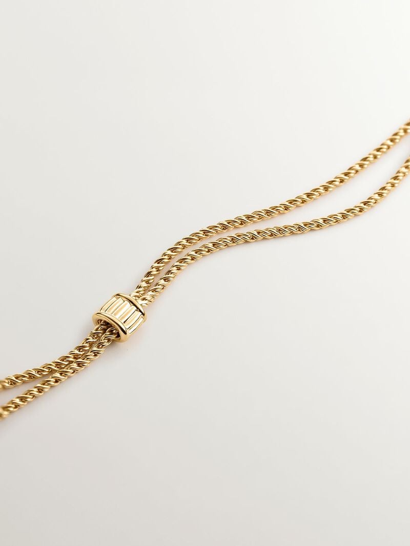 925 Silver pendant bathed in 18K yellow gold with yellow quartz image number 4