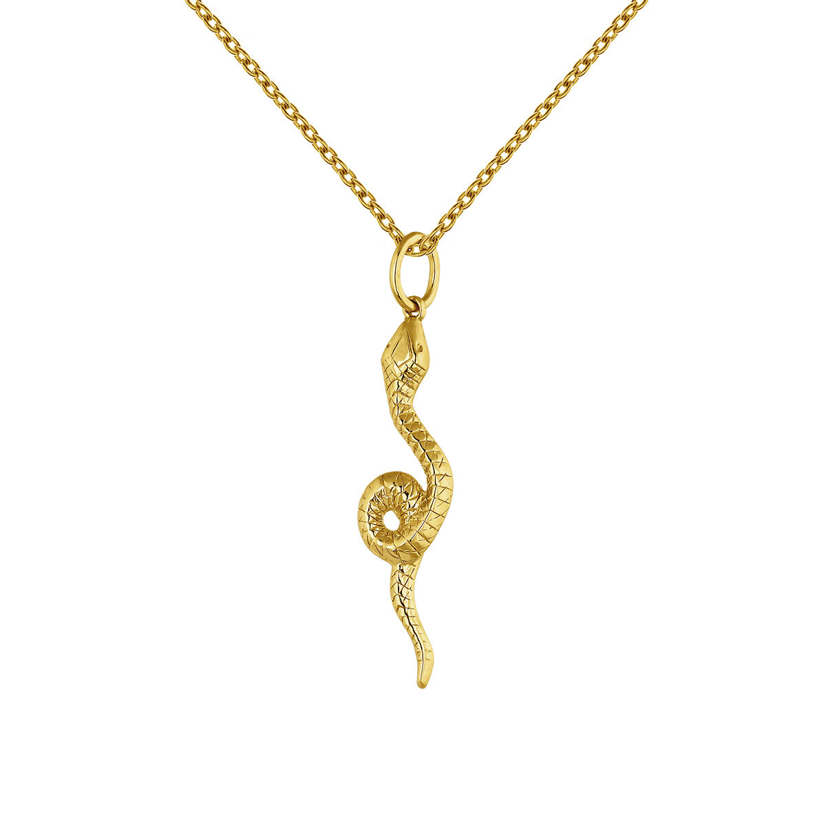 Collar serpiente plata recubierta oro , J04852-02, hi-res
