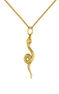 Collar serpiente plata recubierta oro , J04852-02