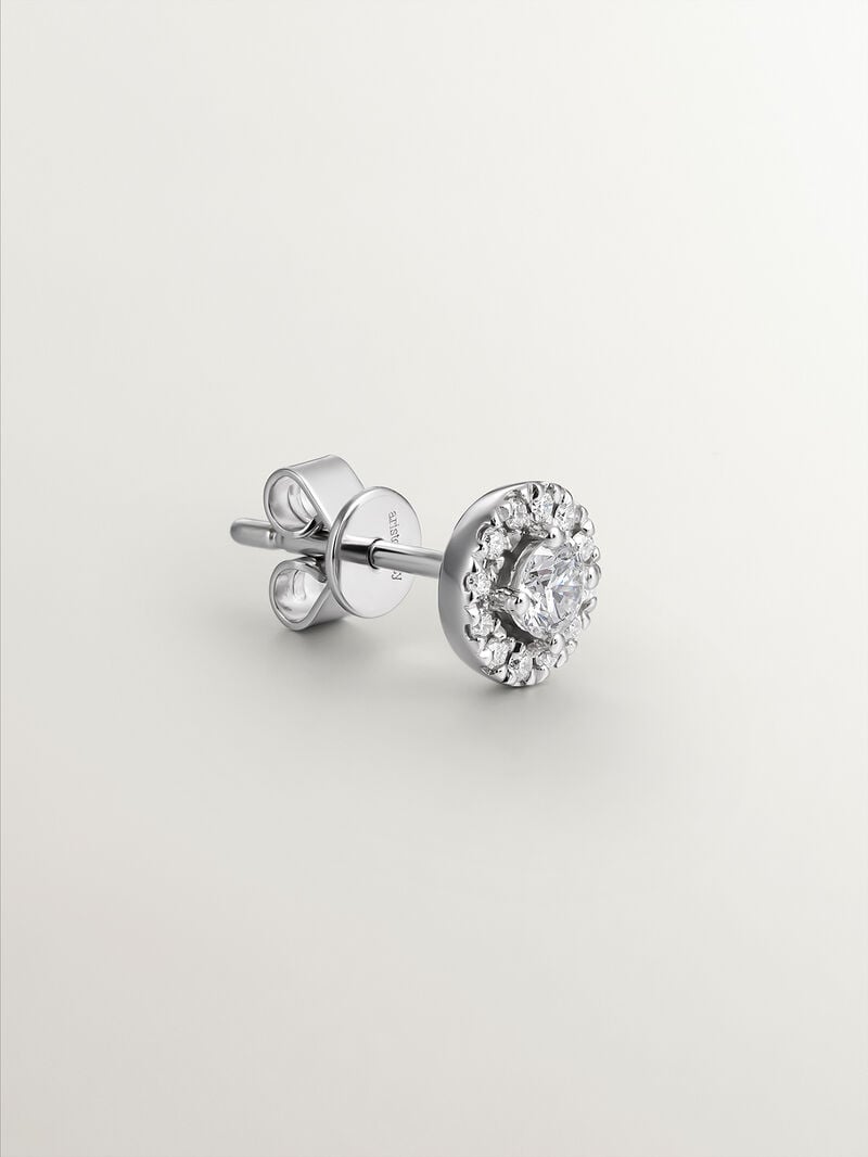 Butterfly style snap closure in 18K white gold image number 0