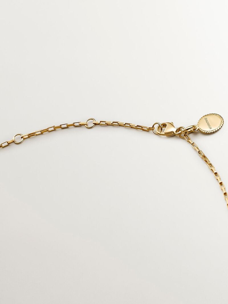 925 Silver pendant bathed in 18K yellow gold with tsavorites and multicolor sapphires. image number 6