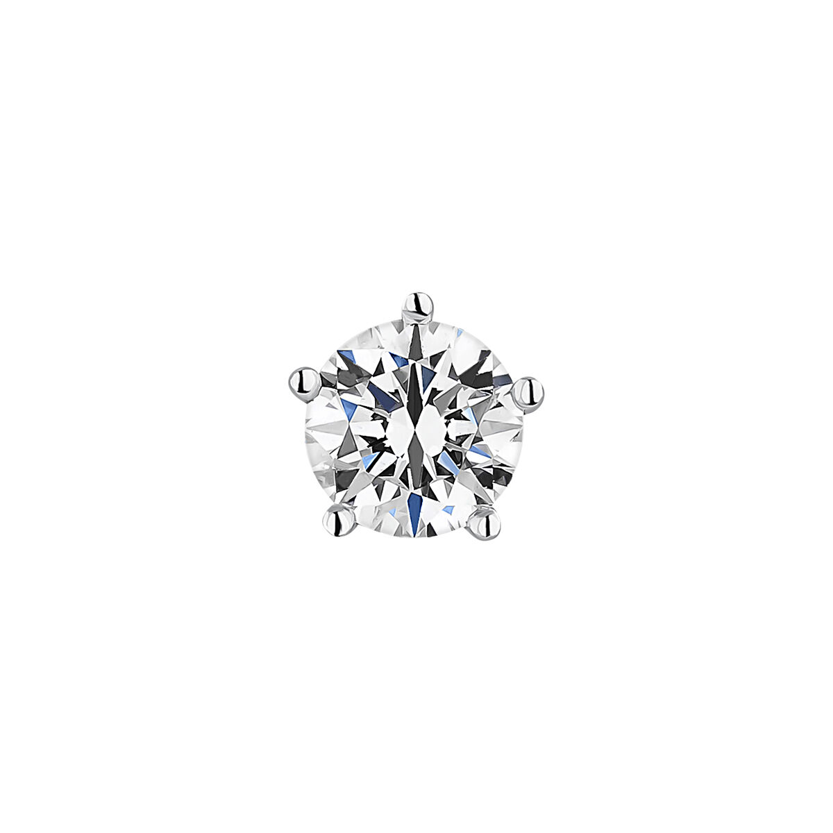 Pendiente solitario diamante 0,2 ct oro blanco , J00888-01-20-H, hi-res