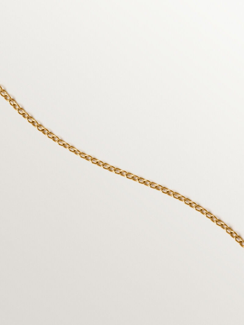 18K gold-plated 925 silver necklace with motifs and hanging pearls image number 1