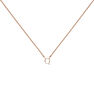 Rose gold Initial Q necklace, J04382-03-Q