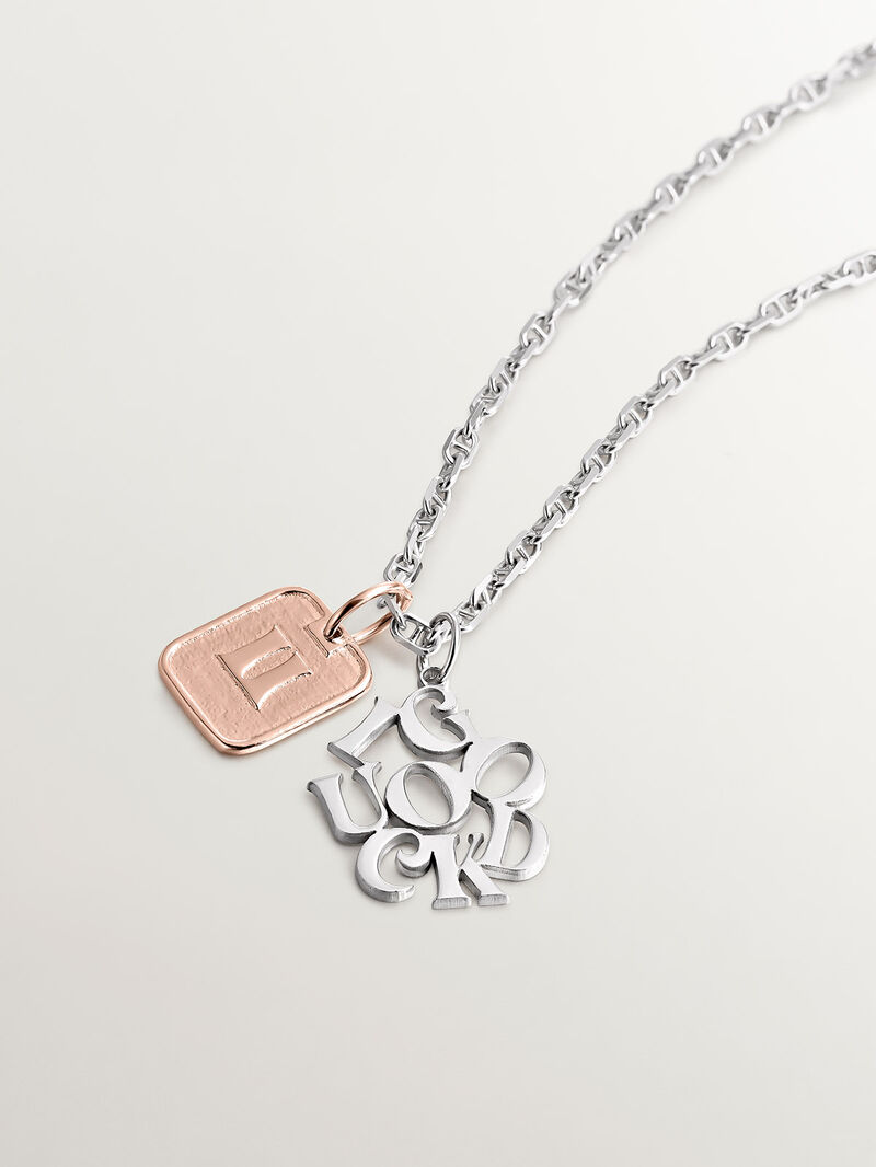 925 Good Luck Silver Charm image number 3