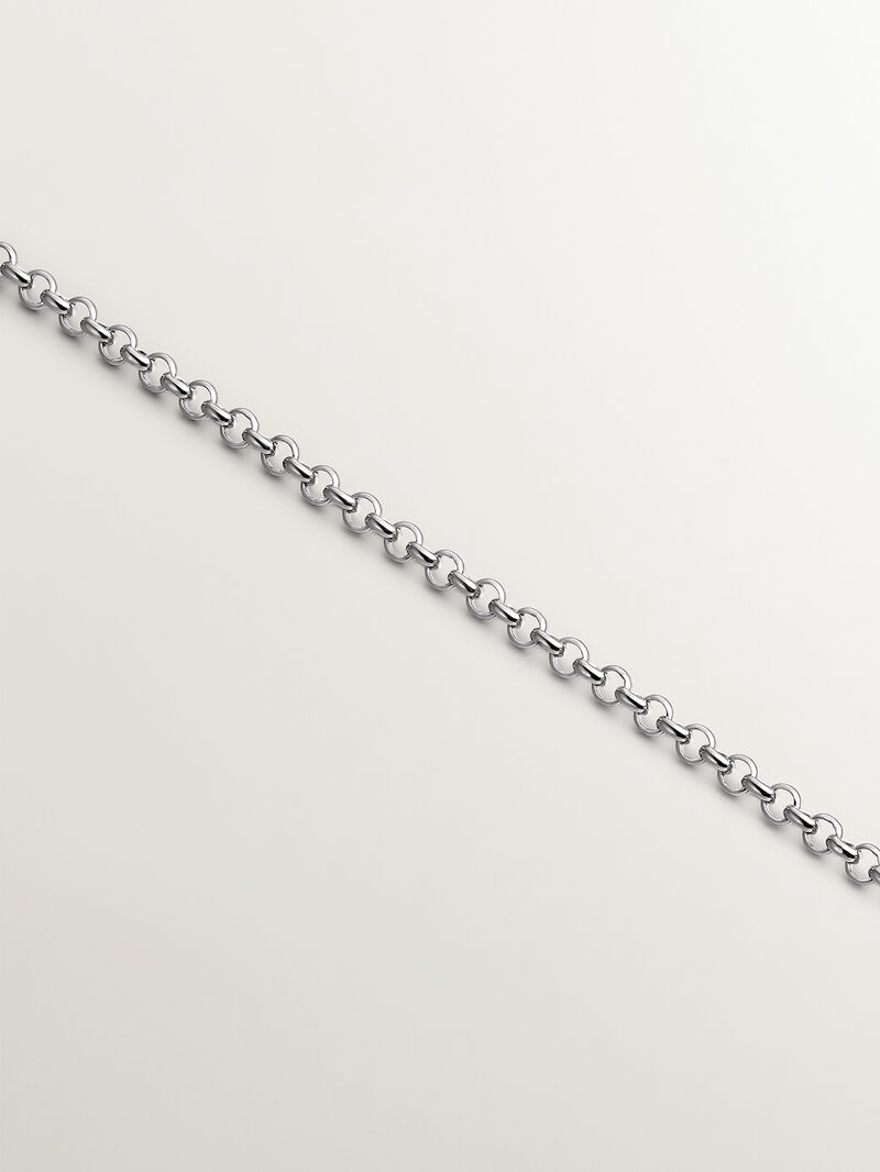 925 Sterling Silver pendant and 925 Sterling Silver pendant coated in 18K rose gold with interlocking circles. image number 4