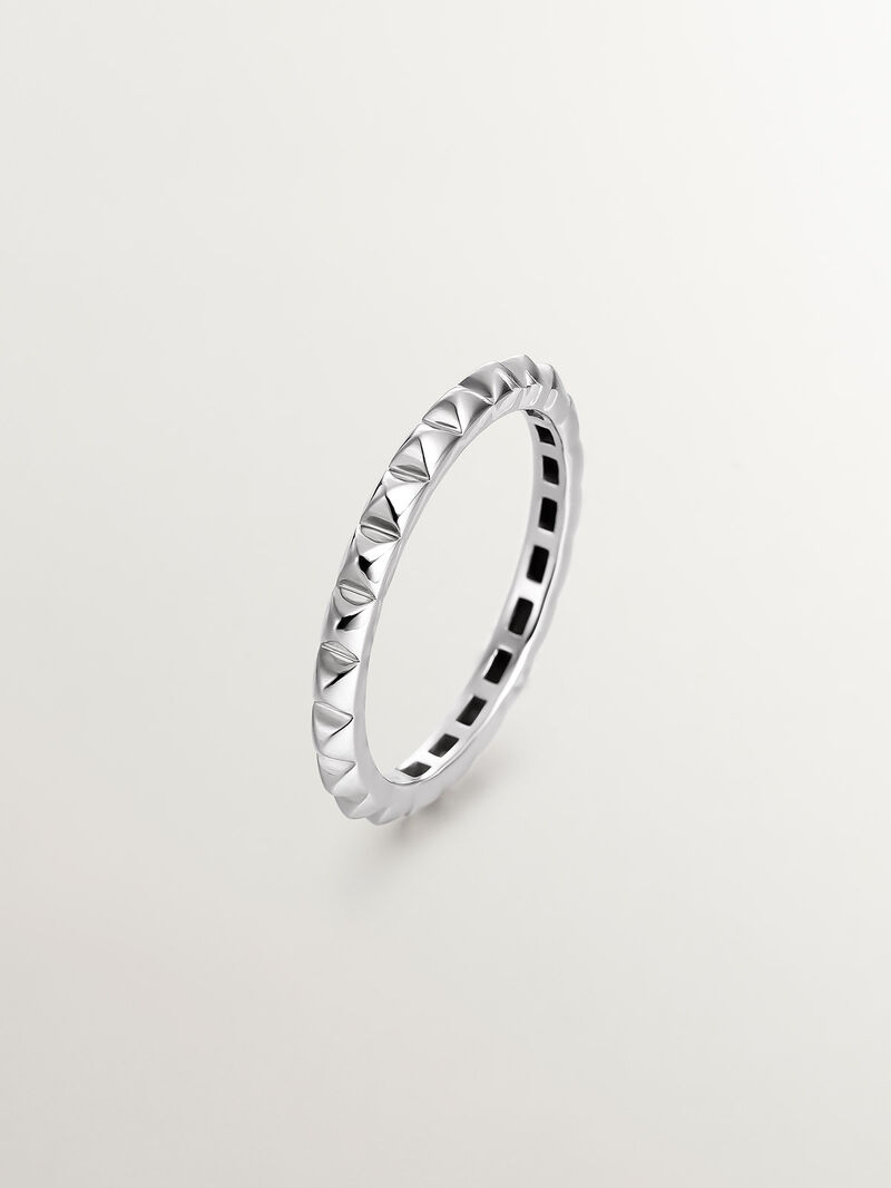 9K Yellow Gold Studded Ring image number 0