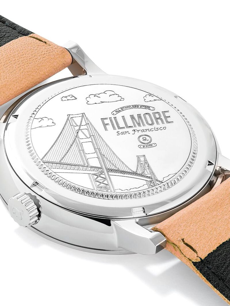 Fillmore watch with orange leather and white leather image number 2