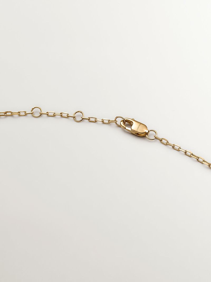 9K yellow gold pendant with green malachite image number 6