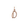 Rose gold-plated silver D initial charm  , J03932-03-D