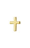 Pendiente cruz plata recubierta oro , J04870-02-H