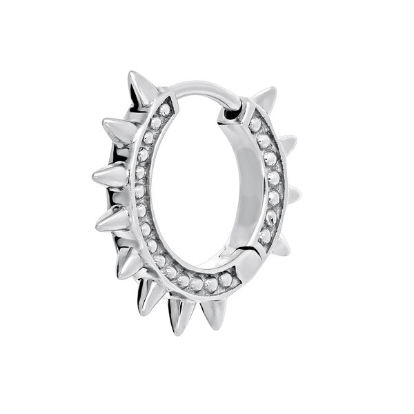 9 kt white gold hoop earring piercing with spikes, J03846-01-H,hi-res