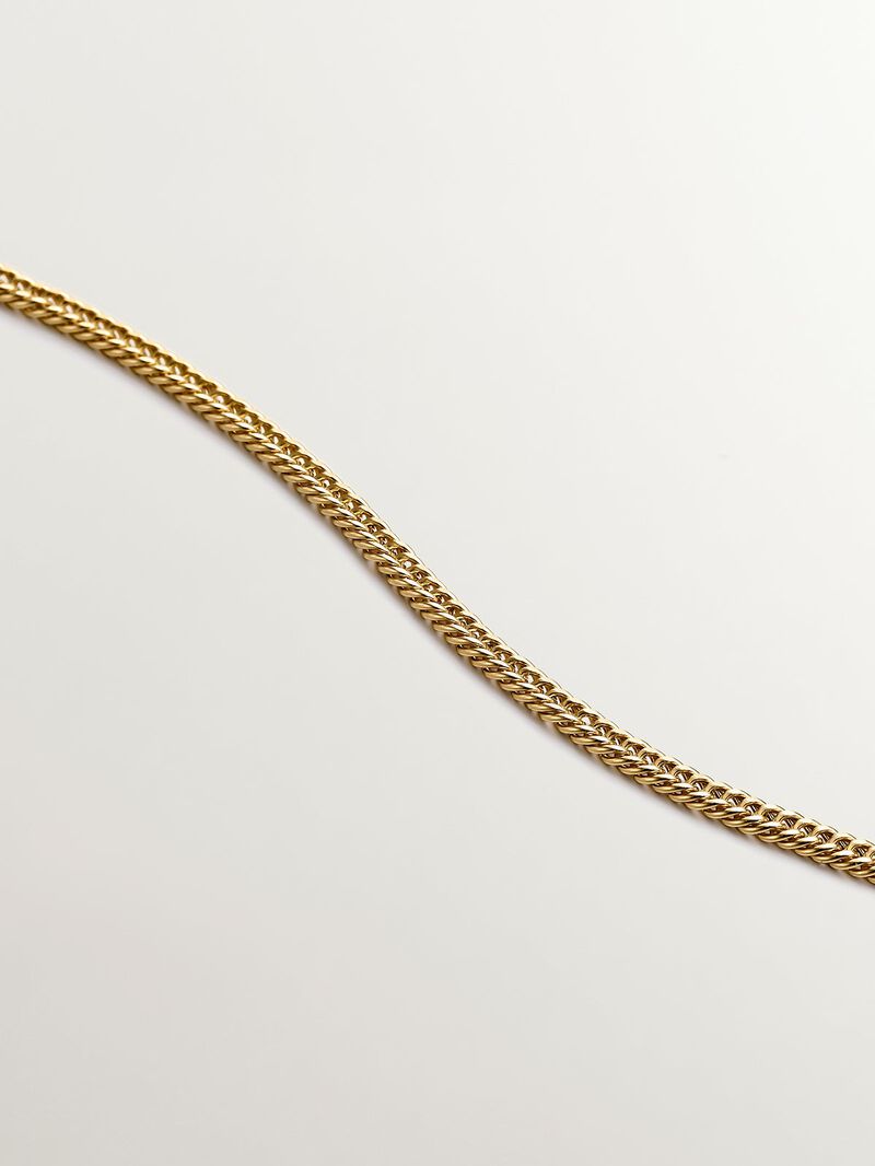 925 Silver Silver Links Bracelet in 18k yellow gold image number 2