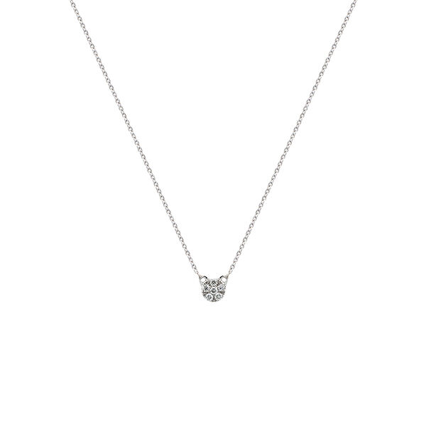 Colgante roseta diamante 0,03 ct  oro blanco , J01358-01,hi-res