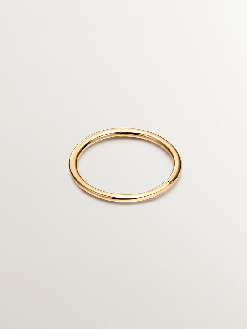 Small individual 9K yellow gold hoop earring image number 4